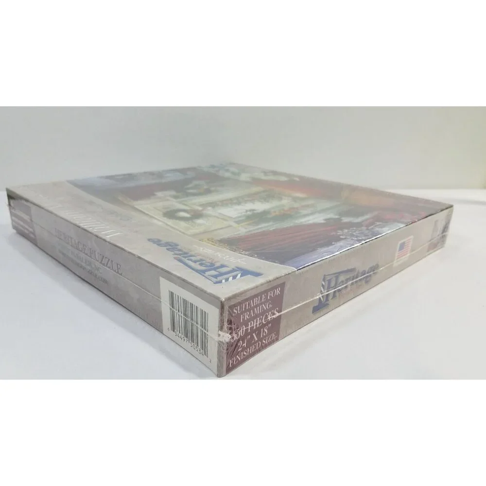 Heritage Puzzles 550 Pc Jigsaw Ribbons And Bows & Loading Up Santa Express II